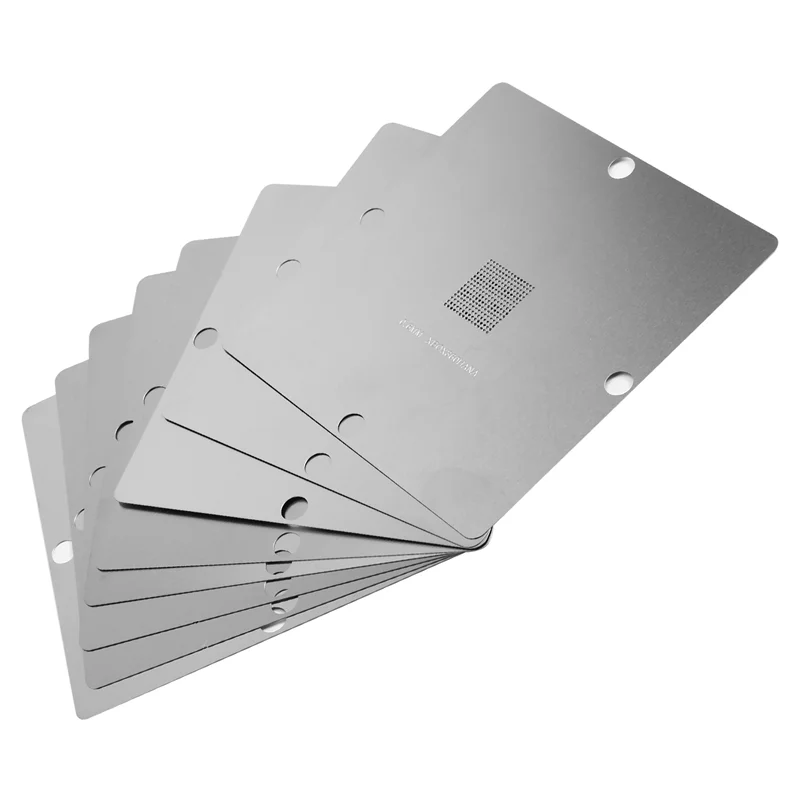 AA76-Direct Heat 90X90mm XBOX360 CPU GPU Stencils 8Pcs BGA Reballing Station Game Console CSP GPU-B CPU-A01 Reballing Stencil
AA76-Direct Heat 90X90mm XBOX360 CPU GPU Stencils 8Pcs BGA Reballing Station Game Console CSP GPU-B CPU-A01 Reballing Stencil
