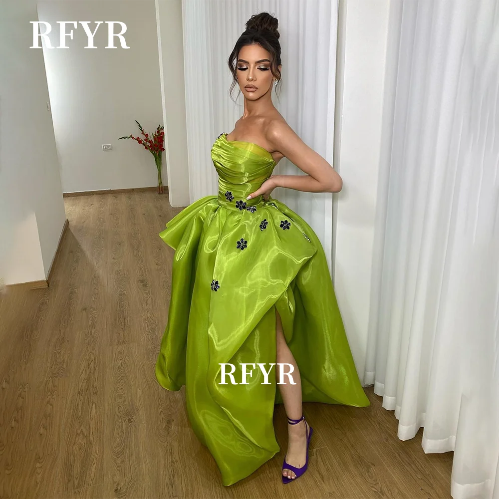 RFYR A Line Prom Dress Strapless Party Dress Arabic Women Crystal Stones Evening Dresses Pleated vestidos de fiesta Customized
RFYR A Line Prom Dress Strapless Party Dress Arabic Women Crystal Stones Evening Dresses Pleated vestidos de fiesta Customized