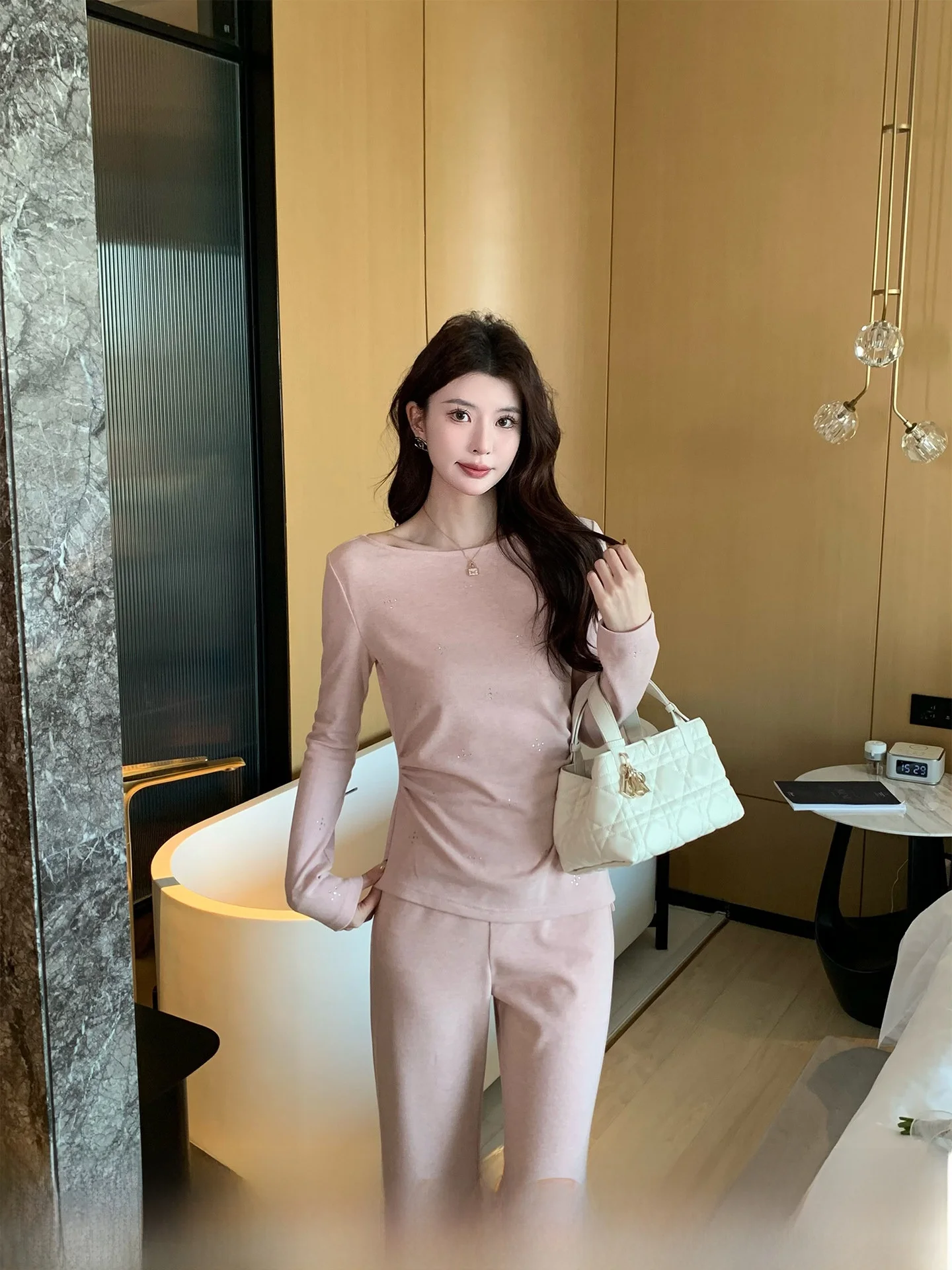Pink Knitted Set for Women Commute Sle Spring Season Two Piece Suite New Arrival Casual Faion Comfortable Polyester Fiber
Pink Knitted Set for Women Commute Sle Spring Season Two Piece Suite New Arrival Casual Faion Comfortable Polyester Fiber