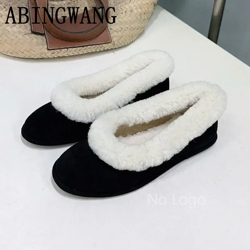 Suede Inside Fur Flats Loafers for Women Slip On Casual Ladies Plush Shoes Winter Lazy Shoes Women Casual Warm Shoes
Suede Inside Fur Flats Loafers for Women Slip On Casual Ladies Plush Shoes Winter Lazy Shoes Women Casual Warm Shoes