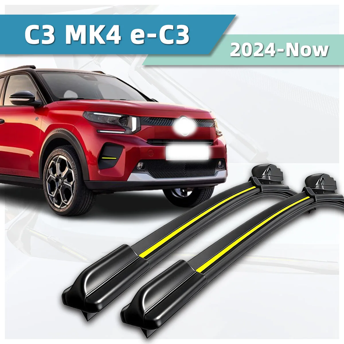 Suitable For Citroen C3 MK4 e-C3 (2024 Now) Car Wiper Blades Stable And Durable Front Windshield Bi-Directional Wiper Blades
Suitable For Citroen C3 MK4 e-C3 (2024 Now) Car Wiper Blades Stable And Durable Front Windshield Bi-Directional Wiper Blades