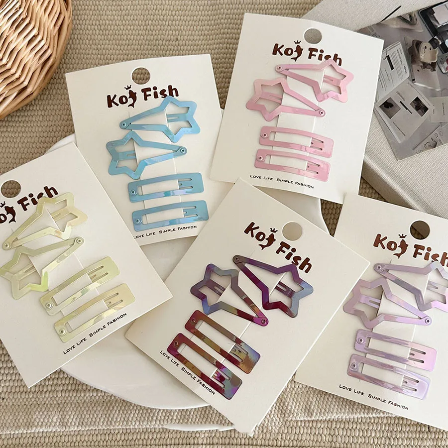 4pc Cute BGradient Star Colorful BB Hairpin Hair Side Clips for Girls Women Korean Hair Accessories
4pc Cute BGradient Star Colorful BB Hairpin Hair Side Clips for Girls Women Korean Hair Accessories