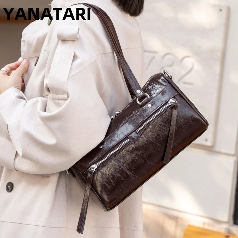 YANATARI genuine leather woman bag shoulder bag Handbags ladies luxury designer minimalism bag Underarm bag fashion bag
YANATARI genuine leather woman bag shoulder bag Handbags ladies luxury designer minimalism bag Underarm bag fashion bag