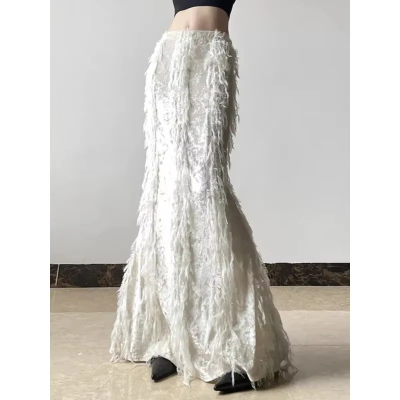 MEXZT Vintage Tassel Long Skirt Women Fairy Patchwork Mermaid Maxi Skirts Streetwear Korean High Waist Design Trumpet Faldas New
MEXZT Vintage Tassel Long Skirt Women Fairy Patchwork Mermaid Maxi Skirts Streetwear Korean High Waist Design Trumpet Faldas New