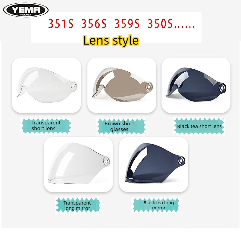 YEMA Motorcycle Helmet Visor 356 359 351 350 Lenses Scratch Drop Resistant High Definition Sun Protection Lens Cascos Para Moto
YEMA Motorcycle Helmet Visor 356 359 351 350 Lenses Scratch Drop Resistant High Definition Sun Protection Lens Cascos Para Moto