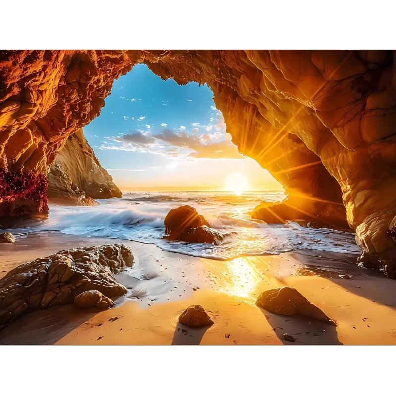 Seaside Cave Sunset Jigsaw Puzzle 500/1000/1200/2000PCS Ocean View Rock Beach Landscape Art for Adults Home Decoration Gift Idea
Seaside Cave Sunset Jigsaw Puzzle 500/1000/1200/2000PCS Ocean View Rock Beach Landscape Art for Adults Home Decoration Gift Idea