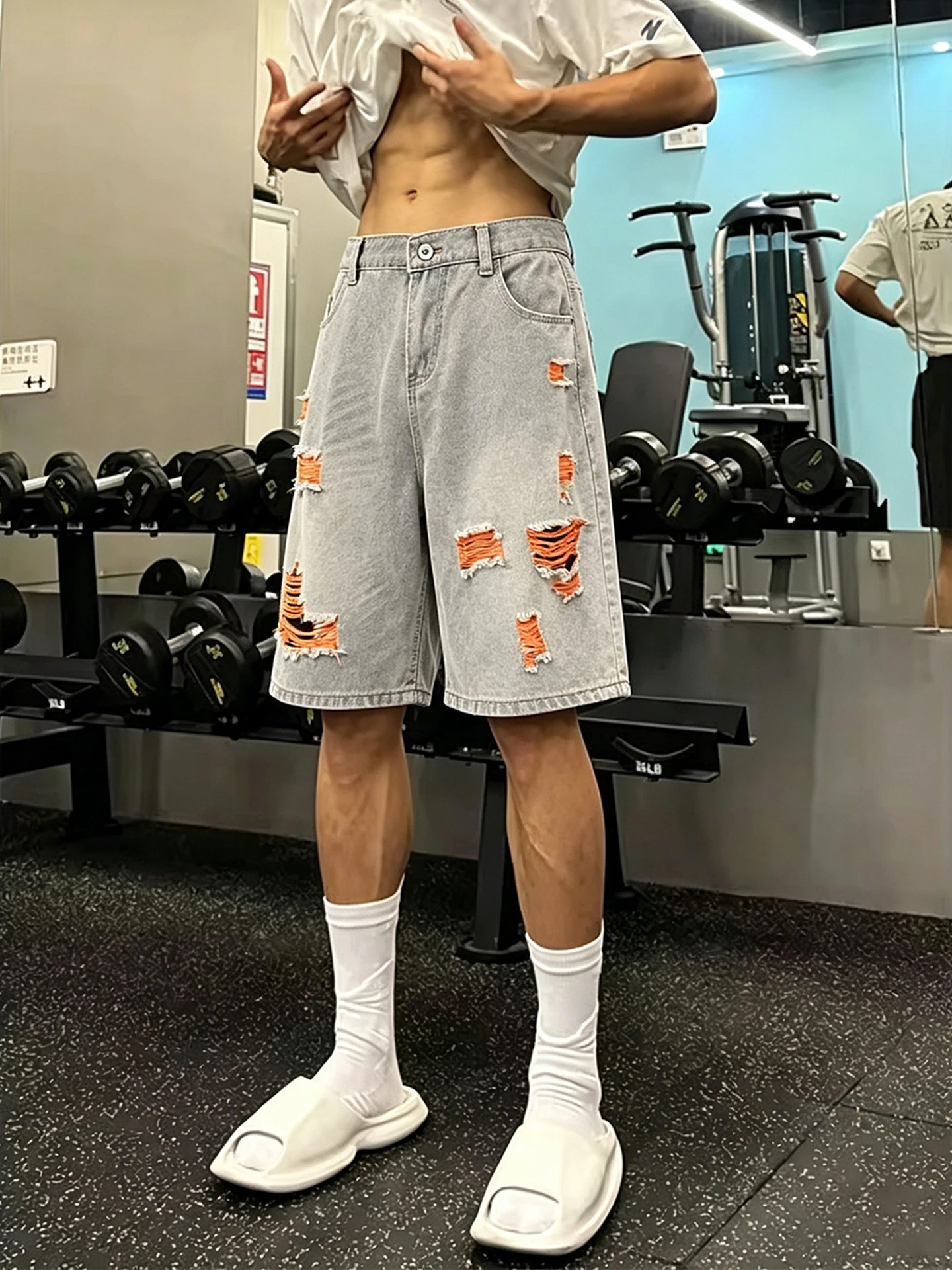 Washed Distressed Straight Leg Men's Shorts Summer American High Street Vibe Vintage Jeans Casual Mid-Waist Five-Quarter Length
Washed Distressed Straight Leg Men's Shorts Summer American High Street Vibe Vintage Jeans Casual Mid-Waist Five-Quarter Length