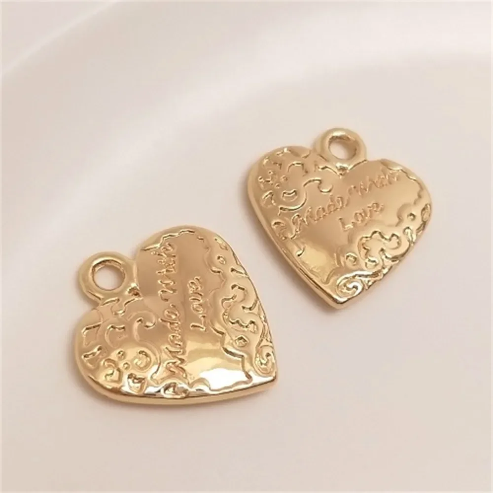 14K Gold-Color LOVE Love Pendant European and American Retro Heart Necklace Pendant Handmade DIY Jewelry Charm K071
14K Gold-Color LOVE Love Pendant European and American Retro Heart Necklace Pendant Handmade DIY Jewelry Charm K071