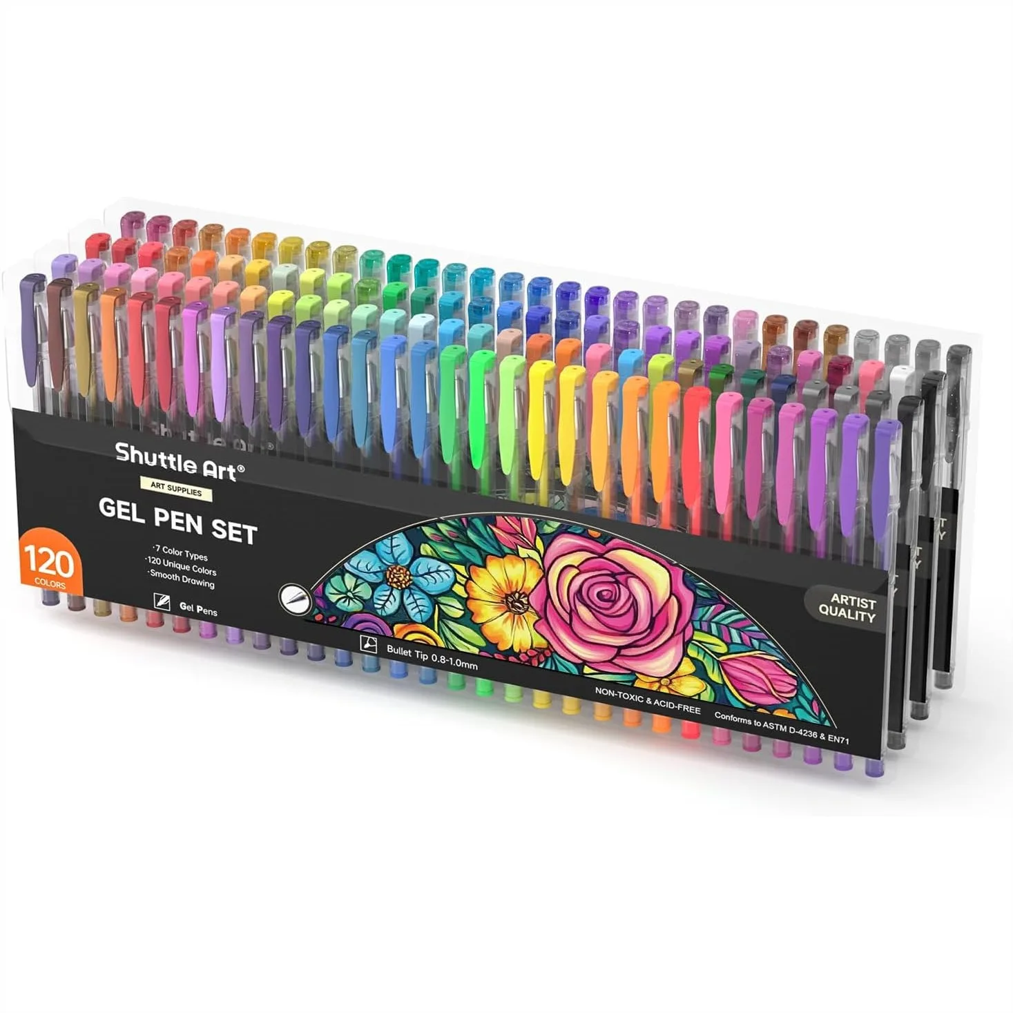 120 Unique Gel Pens Set For Adult Coloring Books Art Markers With 7 Color Types
120 Unique Gel Pens Set For Adult Coloring Books Art Markers With 7 Color Types