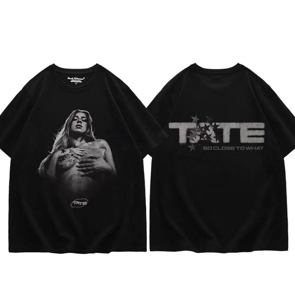 Tate McRae So Close To What 2025 Album Merch T-Shirts Men's Women Vintage Aesthetic T-shirt Fashion Hip Hop Short Sleeve T Shirt
Tate McRae So Close To What 2025 Album Merch T-Shirts Men's Women Vintage Aesthetic T-shirt Fashion Hip Hop Short Sleeve T Shirt