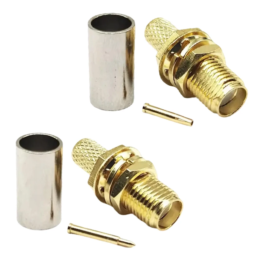 SMA-KY-3 Adapter Crimp Male Female Bulkhead RF Coaxial Connector for RG58 RG142 SYV50-3 Cable
SMA-KY-3 Adapter Crimp Male Female Bulkhead RF Coaxial Connector for RG58 RG142 SYV50-3 Cable