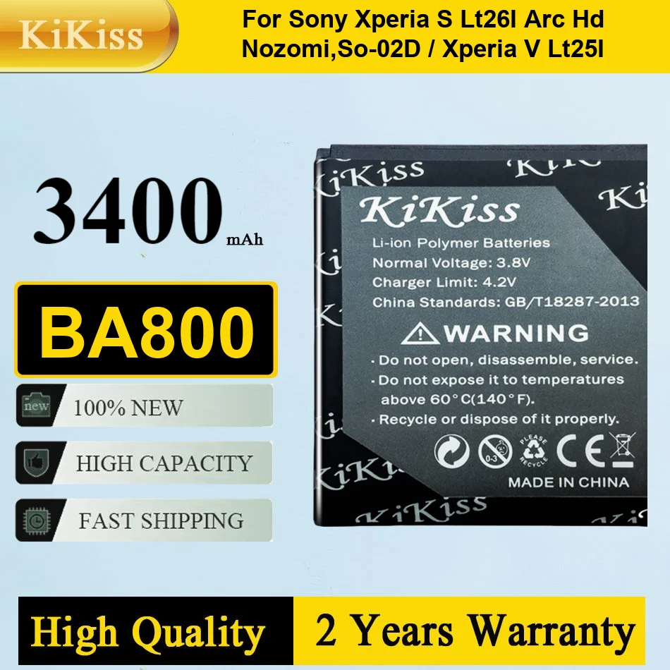 BA800 Li-ion Battery For Sony Xperia S LT26i Arc HD,Nozomi,SO-02D / Xperia V LT25i
BA800 Li-ion Battery For Sony Xperia S LT26i Arc HD,Nozomi,SO-02D / Xperia V LT25i