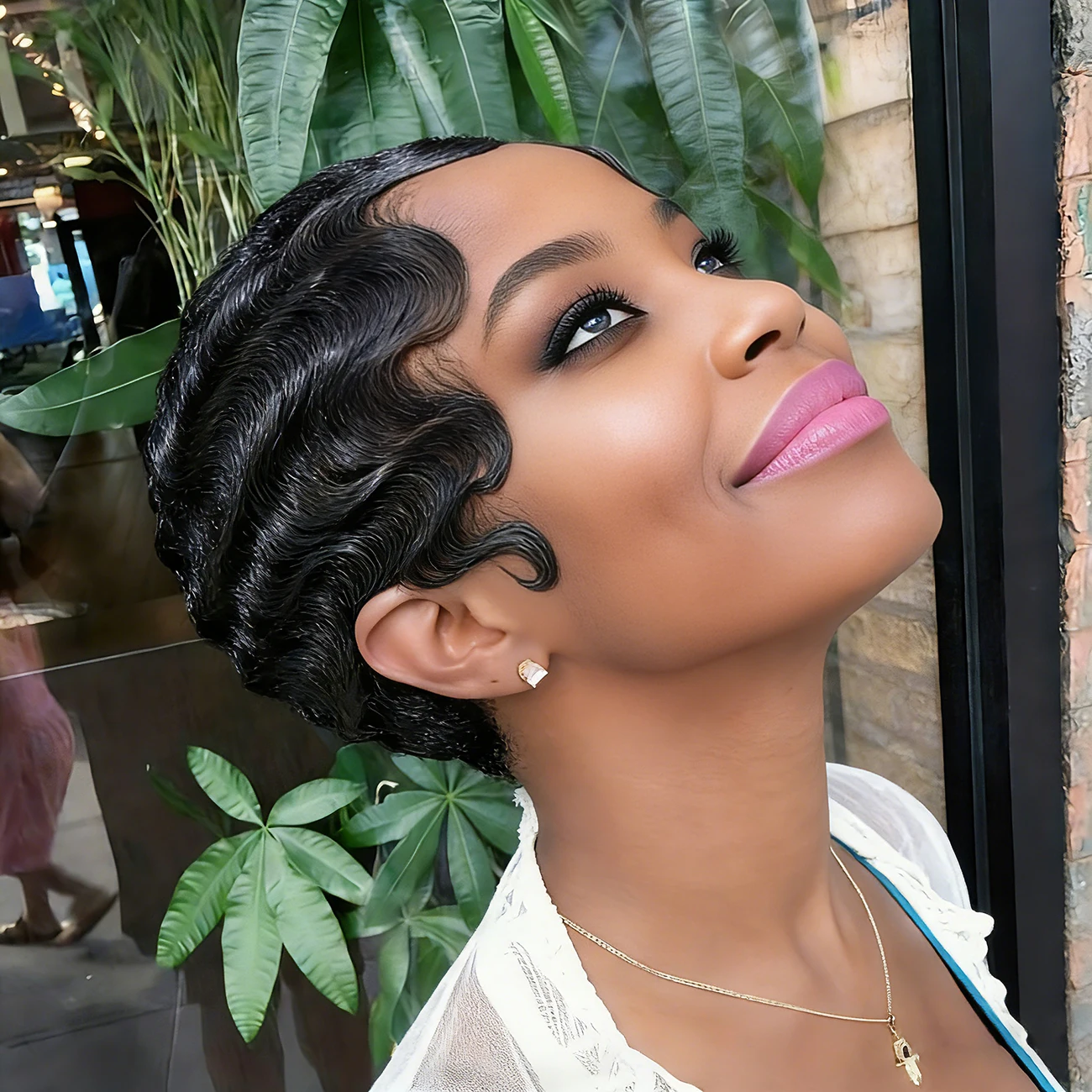 Парик с кудрястой стрижкой пикси для женщин, многослойный, с эффектом морской волны, из 100% натуральных человеческих волос, машинного производства
Парик с кудрястой стрижкой пикси для женщин, многослойный, с эффектом морской волны, из 100% натуральных человеческих волос, машинного производства