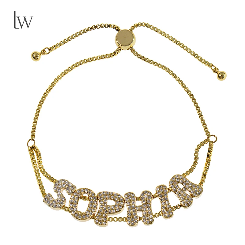 Sparkling Zircon 3D Bubble Letter Custom Name Bracelet Doubel Chain Mesh Dainty Sliding Slider Letter Personalized Name Bracelet
Sparkling Zircon 3D Bubble Letter Custom Name Bracelet Doubel Chain Mesh Dainty Sliding Slider Letter Personalized Name Bracelet