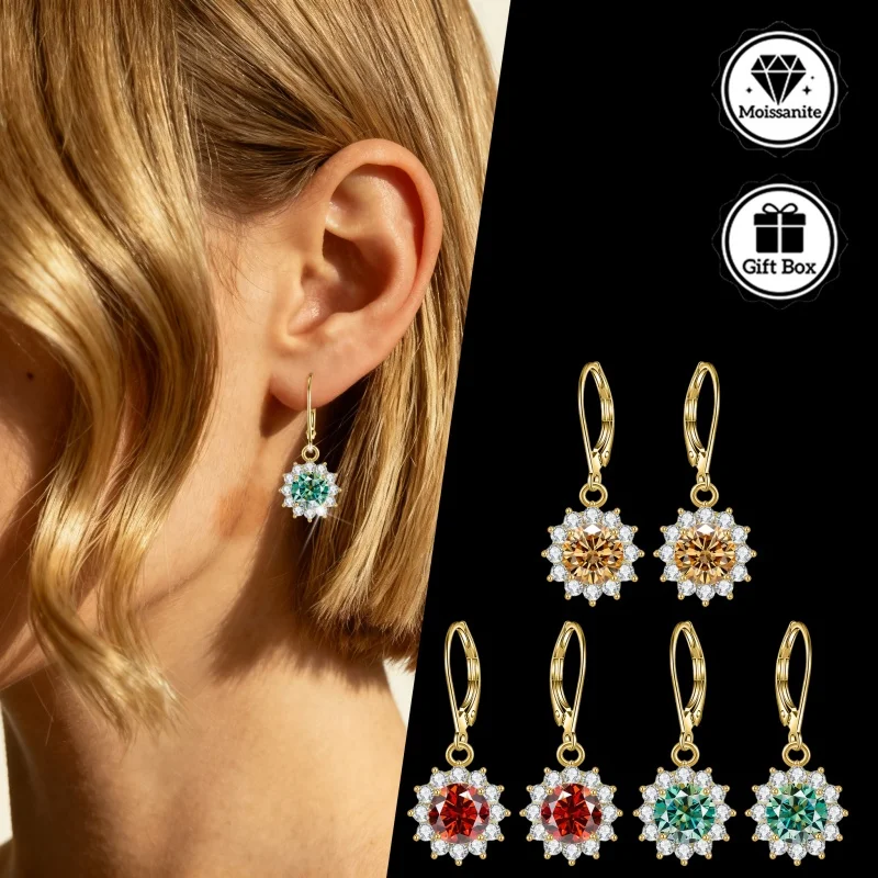 LAMVOICE jewelry for women/earrings with 4 carat moissanite Hypoallergenic hook earring christmas gift for high quality jewelry
LAMVOICE jewelry for women/earrings with 4 carat moissanite Hypoallergenic hook earring christmas gift for high quality jewelry