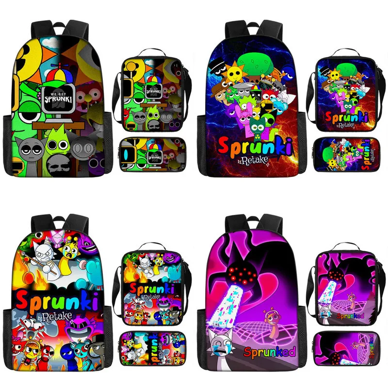 1/3pcs set Sprunki Backpack lunch bags Schoolbag Cartoon Single Layer Sprunki Backpack For Students Bookbag Computer Backpack
1/3pcs set Sprunki Backpack lunch bags Schoolbag Cartoon Single Layer Sprunki Backpack For Students Bookbag Computer Backpack