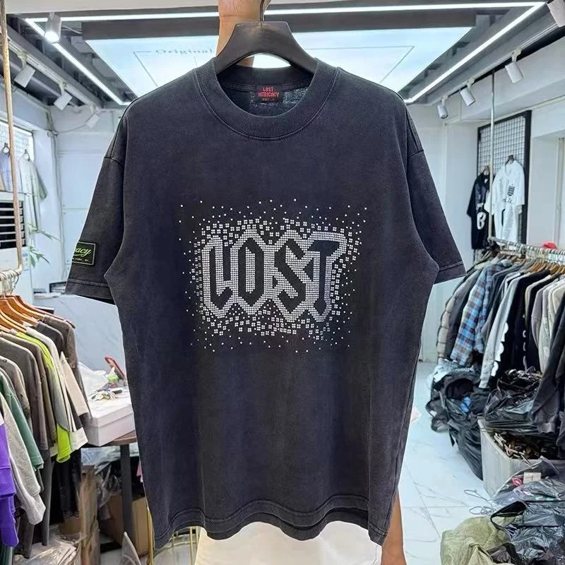 Streetwear Best Quality Cotton Fashion T-Shirt Lost intricacy Vintage Washed Black Tops Men Women Loose T Shirt With Tags
Streetwear Best Quality Cotton Fashion T-Shirt Lost intricacy Vintage Washed Black Tops Men Women Loose T Shirt With Tags