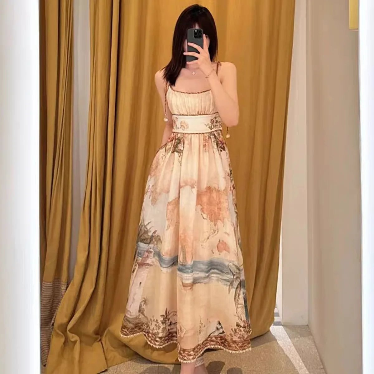 Retro Heavy Embroidery Print Belted Slimming Strap Dress Australian Small 2026 Spring Summer New Style Ins High Waist D...
Retro Heavy Embroidery Print Belted Slimming Strap Dress Australian Small 2026 Spring Summer New Style Ins High Waist D...