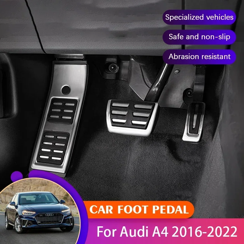 AT MT Car No Drilling Foot Pedal Pad Cover For Audi A4 B9 2016~2022 Car Aluminum Alloy Brake Clutch Pedal Non Slip Pads Covers
AT MT Car No Drilling Foot Pedal Pad Cover For Audi A4 B9 2016~2022 Car Aluminum Alloy Brake Clutch Pedal Non Slip Pads Covers