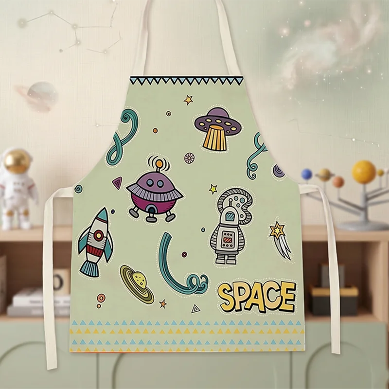 One-Piece Cartoon Universe Planet Spaceship Printed Kitchen Apron Home Chef Baking Housework Bib Funny Space Doodle Pinafore
One-Piece Cartoon Universe Planet Spaceship Printed Kitchen Apron Home Chef Baking Housework Bib Funny Space Doodle Pinafore