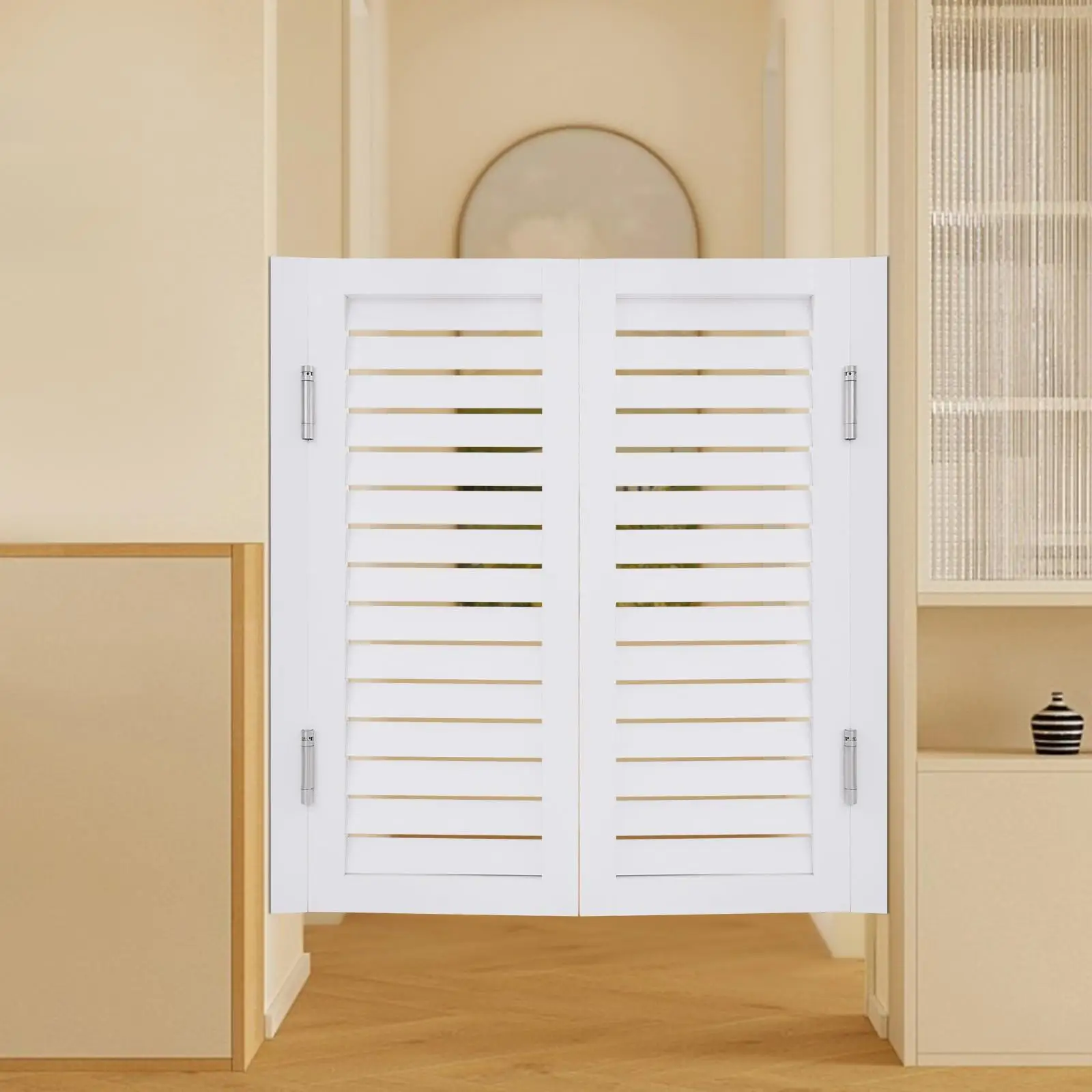 White 85X90Cm Double Slatted Half-Door with 15 Ventilated Panels, 3.5cm Thickness for Clean, Modern Interior Separation
White 85X90Cm Double Slatted Half-Door with 15 Ventilated Panels, 3.5cm Thickness for Clean, Modern Interior Separation