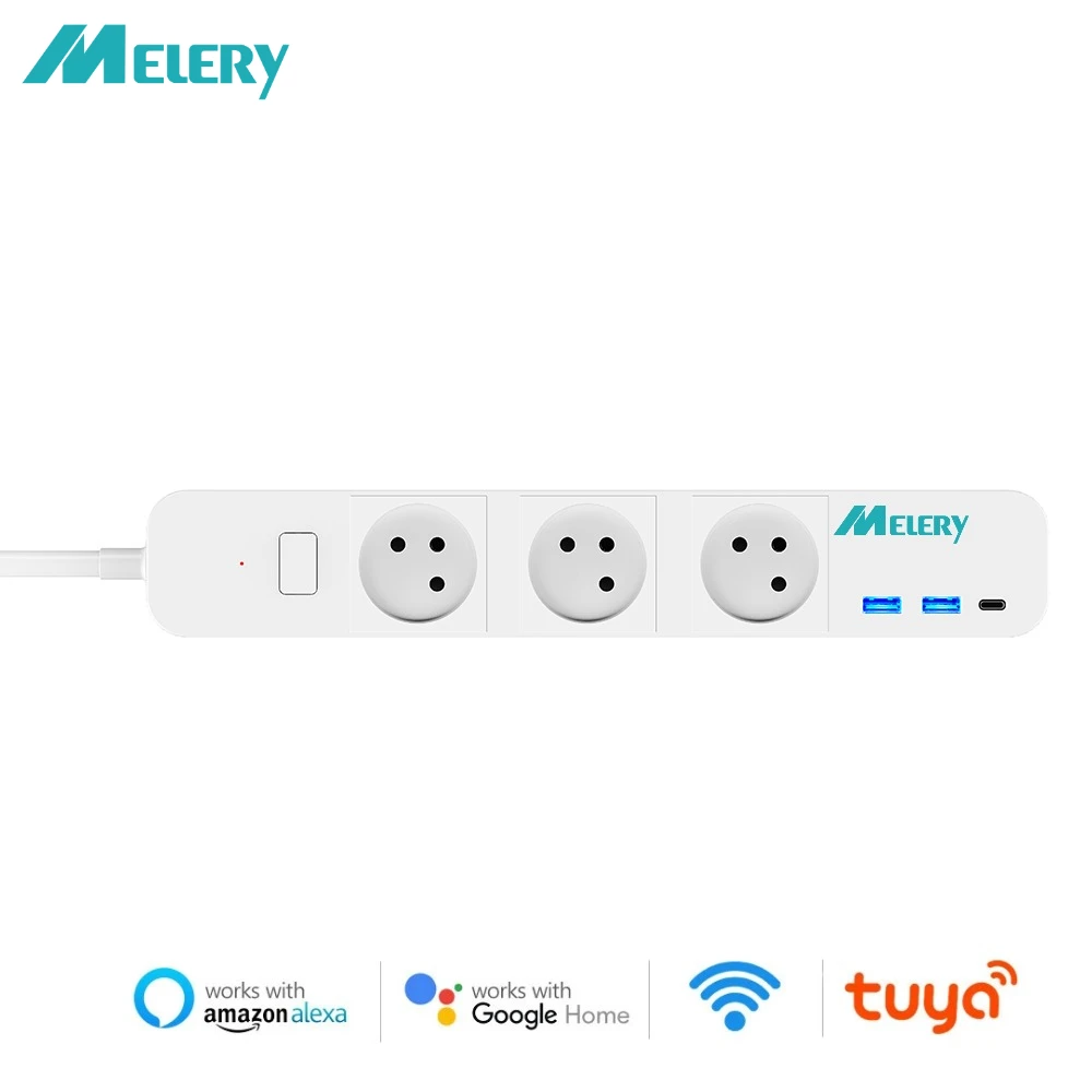 Melery WIFI Tuya App Israeli Plug Smart Power Strip Type-C intelligent Powers Board Remote Control by Google Alexa USB Charging
Melery WIFI Tuya App Israeli Plug Smart Power Strip Type-C intelligent Powers Board Remote Control by Google Alexa USB Charging