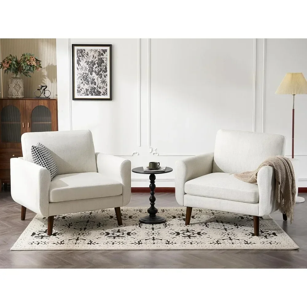 Set of 2, Oversized Mid Century Modern Chair Living Room Chairs, Soft Linen Fabric Sofa Chairs Upholstered Arm Chair Comfy Chair
Set of 2, Oversized Mid Century Modern Chair Living Room Chairs, Soft Linen Fabric Sofa Chairs Upholstered Arm Chair Comfy Chair