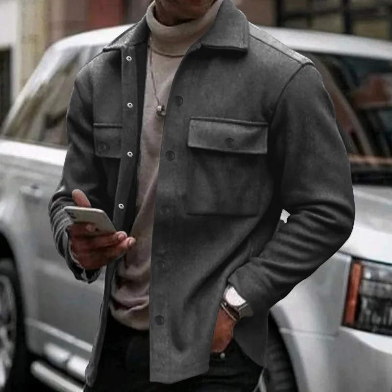 American Retro Thick Fleece Lapel Coat Single Button Design Men Casual Warm Jacket Winter Daily Outer Clothes
American Retro Thick Fleece Lapel Coat Single Button Design Men Casual Warm Jacket Winter Daily Outer Clothes