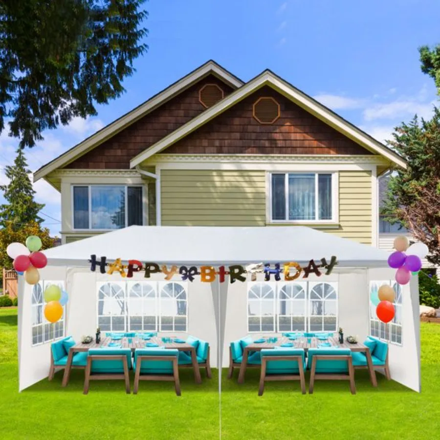 10'X20' Outdoor Party Tent with 4 Removable Sidewalls; Waterproof Canopy Patio Wedding Gazebo; White Same as this CIN:D0102HGAI
10'X20' Outdoor Party Tent with 4 Removable Sidewalls; Waterproof Canopy Patio Wedding Gazebo; White Same as this CIN:D0102HGAI