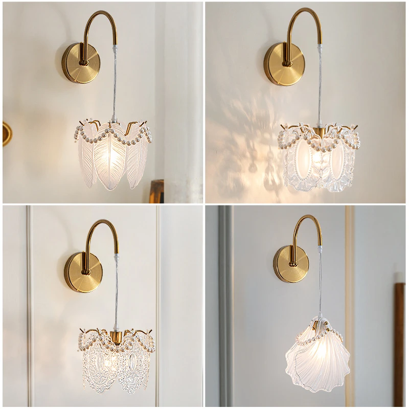 French Style Wall Lamp Modern Bedroom Bedside Decor Glass Shade Nordic Creative Living Room Light
French Style Wall Lamp Modern Bedroom Bedside Decor Glass Shade Nordic Creative Living Room Light