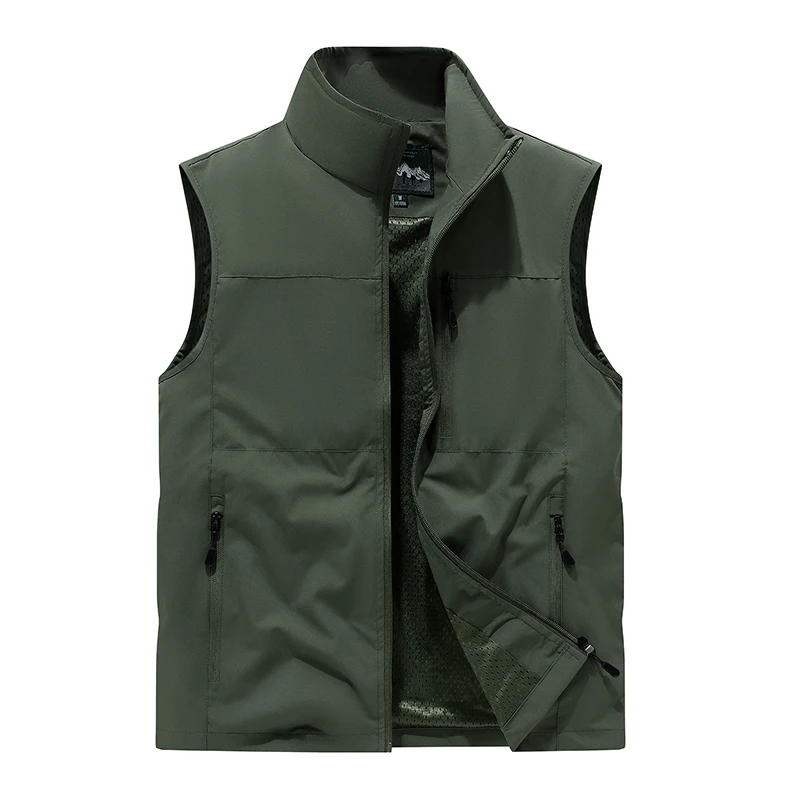 Vests Hiking Men's Solid Color Zipper Waterproof Sleeveless Casual Men's Jacket Suitable Golf Lightweight Soft Shell Vest
Vests Hiking Men's Solid Color Zipper Waterproof Sleeveless Casual Men's Jacket Suitable Golf Lightweight Soft Shell Vest