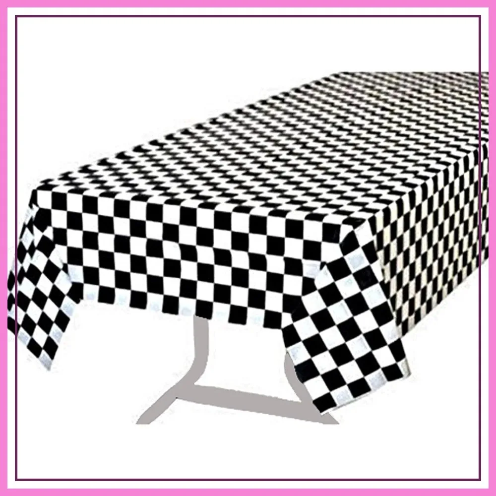 2 Pcs Premium Plastic Checkered Flag Tablecloths Picnic Table Covers, Party Favor Black
2 Pcs Premium Plastic Checkered Flag Tablecloths Picnic Table Covers, Party Favor Black