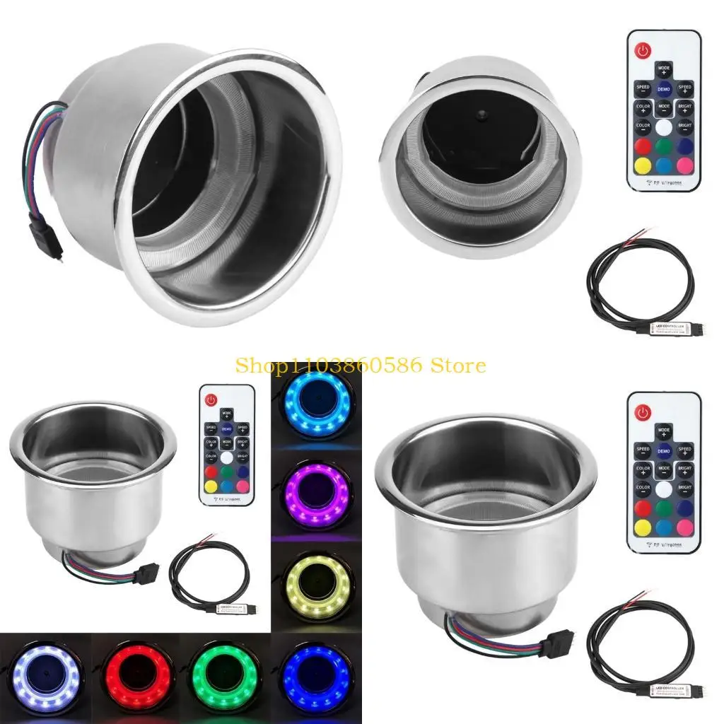 242A Stainless Steel 14LED Cup Drink Holders Polished for Marine Boats Truck Remote Control RGB Light Cup Drink Holders
242A Stainless Steel 14LED Cup Drink Holders Polished for Marine Boats Truck Remote Control RGB Light Cup Drink Holders