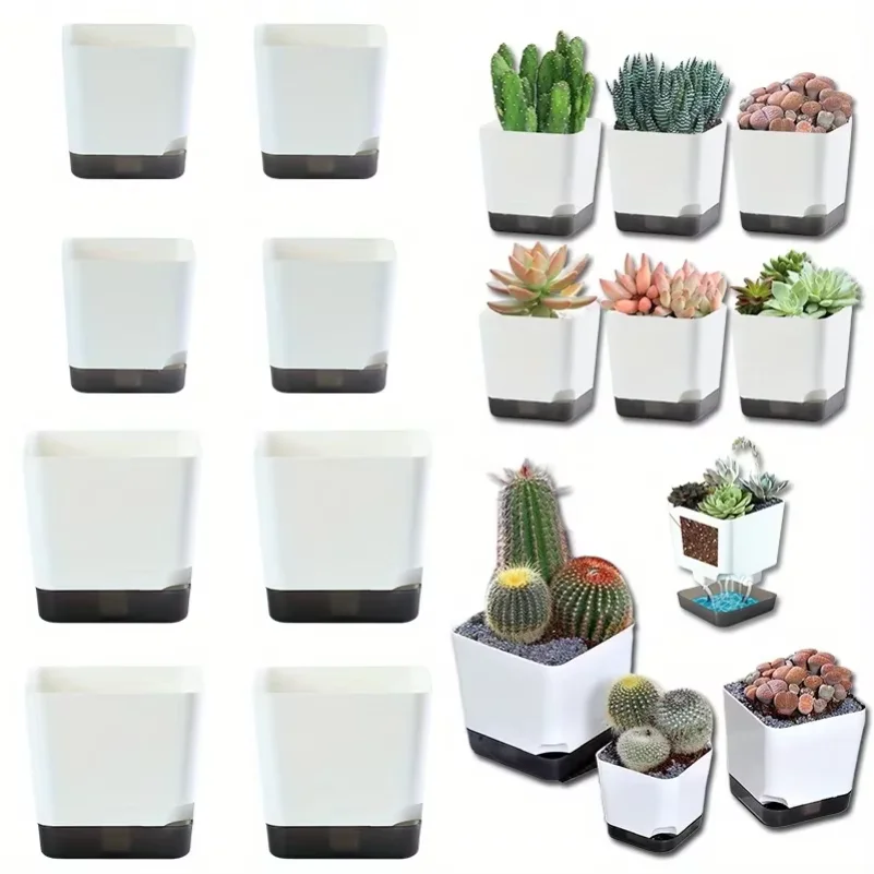 5Pcs Plant Pots, Self Watering Flower Pots Indoor Outdoor, Self Watering Planters with Drainage Hole & Clear Saucer Reservoir
5Pcs Plant Pots, Self Watering Flower Pots Indoor Outdoor, Self Watering Planters with Drainage Hole & Clear Saucer Reservoir