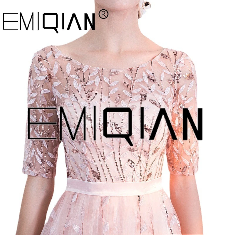 Customized Floor Length Half Sleeve Evening Dress Pink Bling Embroidery O Neck Formal Gowns robe de soiree
Customized Floor Length Half Sleeve Evening Dress Pink Bling Embroidery O Neck Formal Gowns robe de soiree