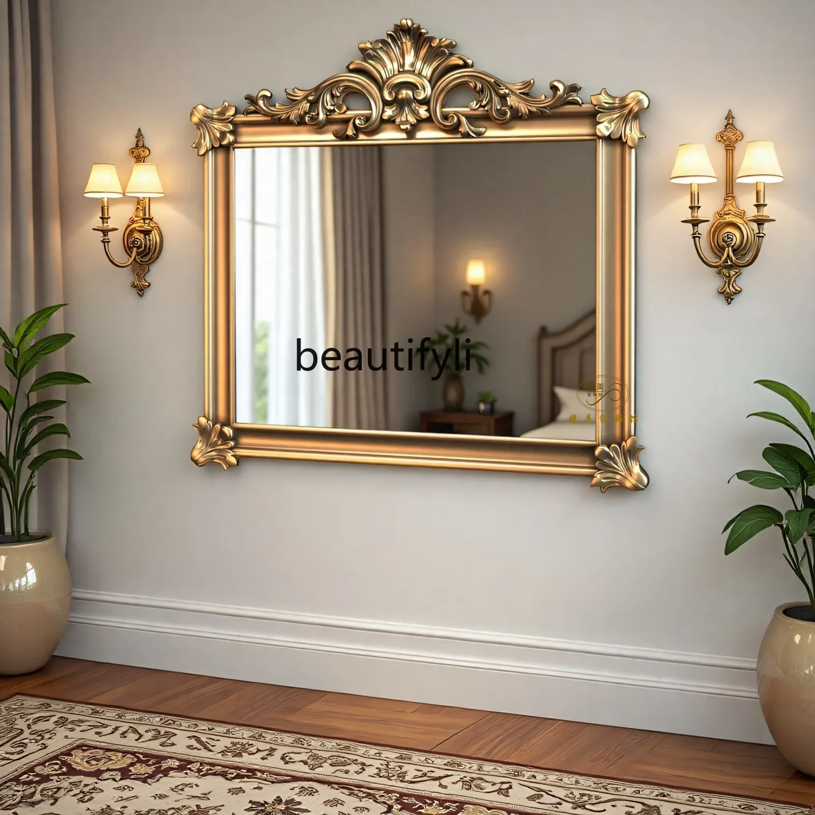A17 French, bathroom mirror retro carved porch fireplace decorative mirror American home bedroom vanity mirror custom
A17 French, bathroom mirror retro carved porch fireplace decorative mirror American home bedroom vanity mirror custom