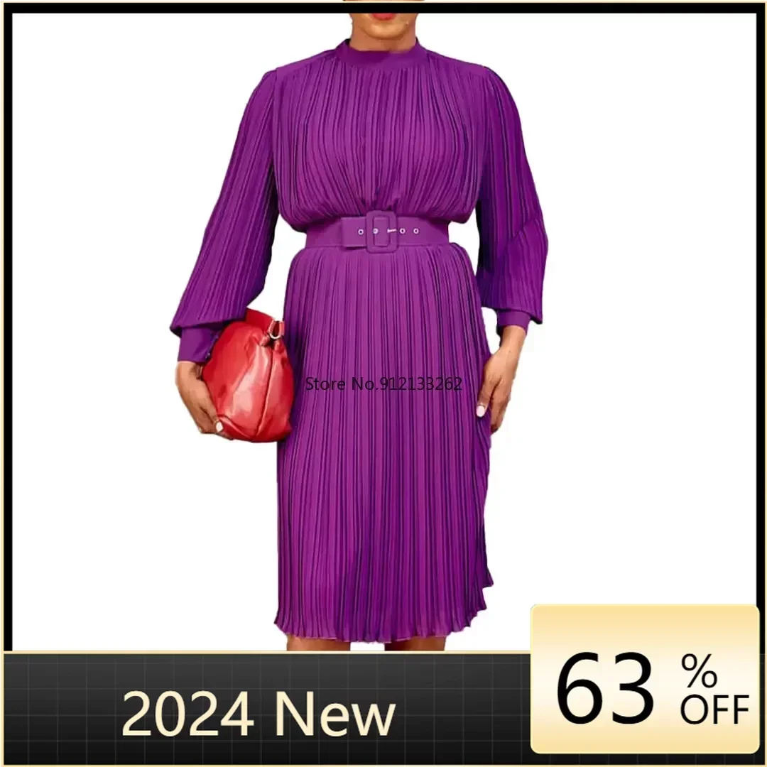 With Belt Pleated Midi Long Dress African Dress for Women 2023 Daily Elegant Loose Dresses Casual Robe Femmes African Clothes
With Belt Pleated Midi Long Dress African Dress for Women 2023 Daily Elegant Loose Dresses Casual Robe Femmes African Clothes