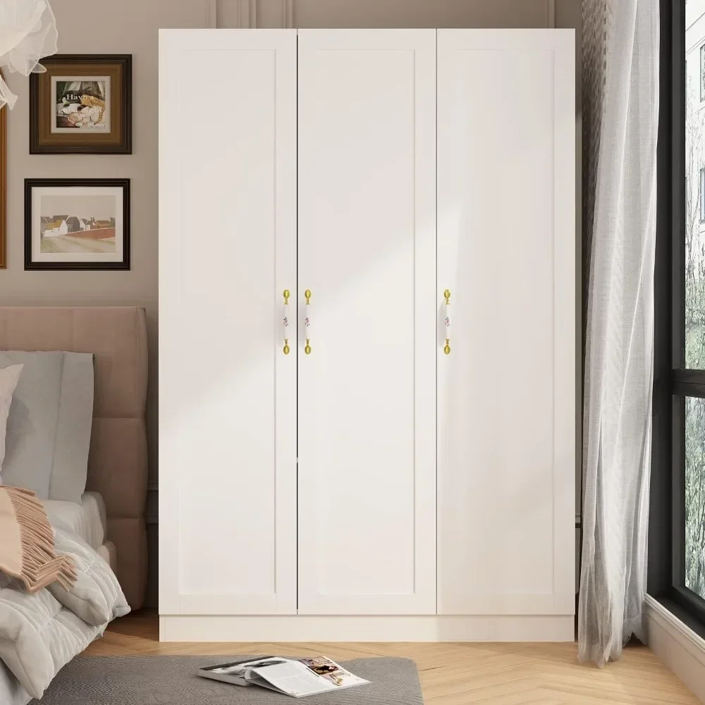 Large Wardrobe Armoire Closet with 3 Doors, Freestanding Wardrobe Cabinet with Storage Compartment & Hanging Rod
Large Wardrobe Armoire Closet with 3 Doors, Freestanding Wardrobe Cabinet with Storage Compartment & Hanging Rod