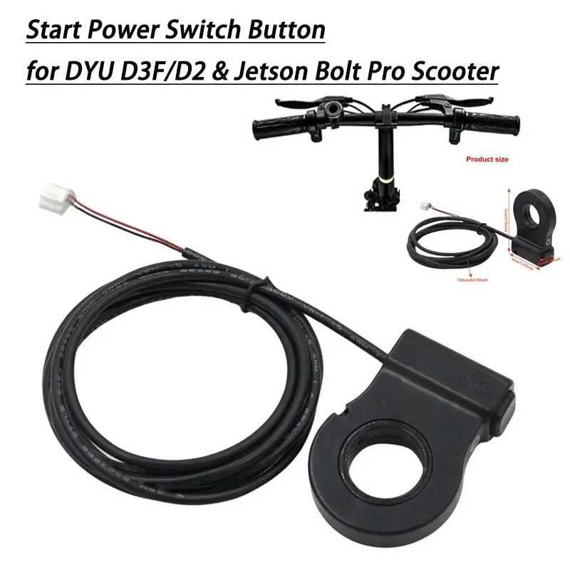Original Start Power Switch Button for DYU D3F/D2 & Jetson Bolt Pro Scooter, Factory Replacement Part
Original Start Power Switch Button for DYU D3F/D2 & Jetson Bolt Pro Scooter, Factory Replacement Part