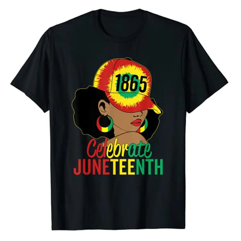 Juneteenth 1865 Celebrate Freedom Day African American Women T-Shirt Black History Month Graphic Tee Top Afro Queen Proud Outfit
Juneteenth 1865 Celebrate Freedom Day African American Women T-Shirt Black History Month Graphic Tee Top Afro Queen Proud Outfit