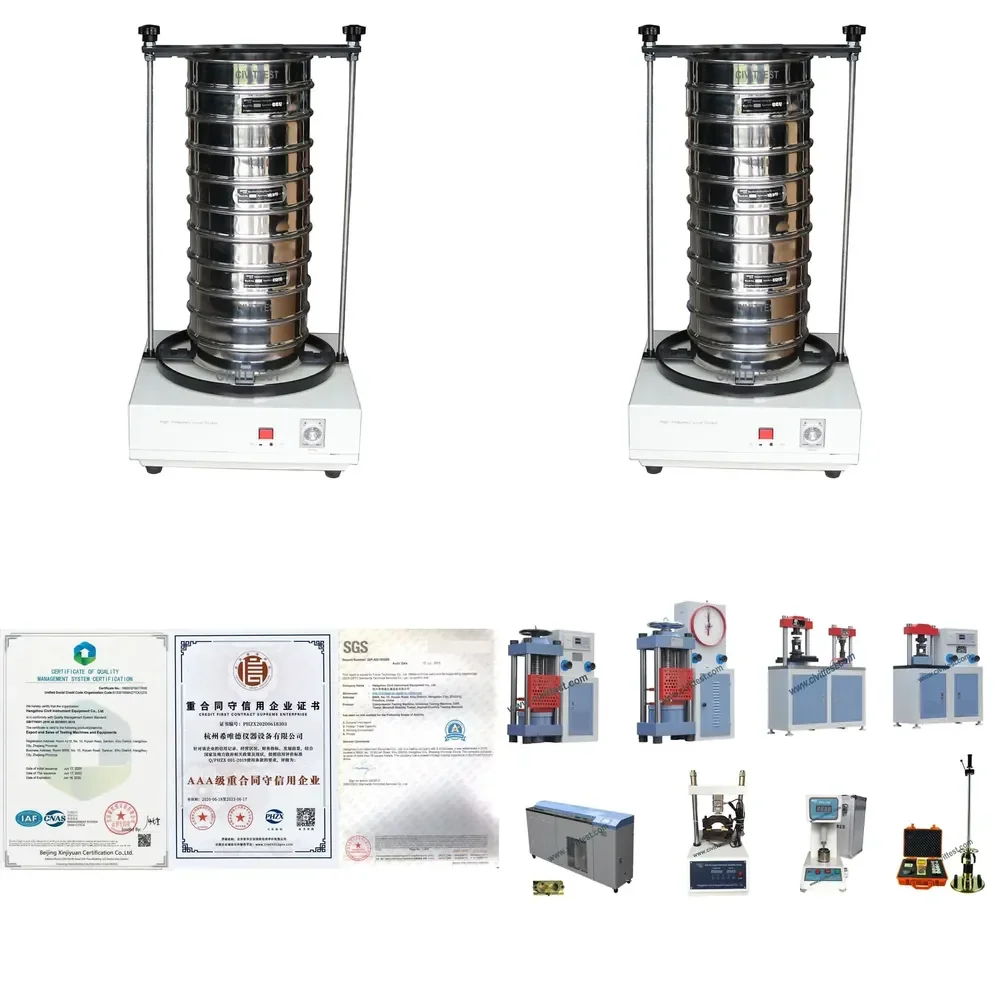 China Made Soil Aggregate Sample Grading Sieve Shaker
China Made Soil Aggregate Sample Grading Sieve Shaker
