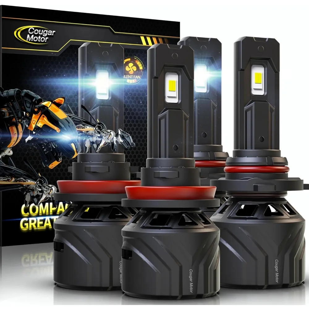 9005 H11 Bulbs, HB3 H8 H9 Fog Lights Combo(2 Sets) 6500K White Non-Polarity Fog Bulb or Off-Road Use Plug and Play - Pack of 4
9005 H11 Bulbs, HB3 H8 H9 Fog Lights Combo(2 Sets) 6500K White Non-Polarity Fog Bulb or Off-Road Use Plug and Play - Pack of 4