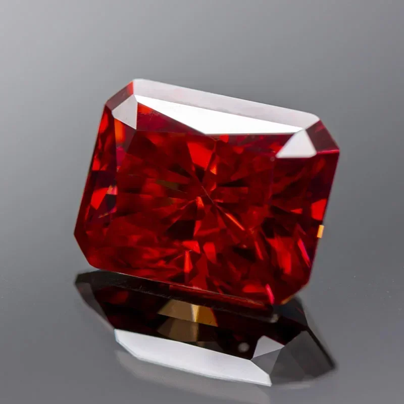Moissanite Stone Garnet Color Radiant Cut Gemstone Lab Grown Diamond Charms DIY Ring Necklace Earrings Making With Repor
Moissanite Stone Garnet Color Radiant Cut Gemstone Lab Grown Diamond Charms DIY Ring Necklace Earrings Making With Repor