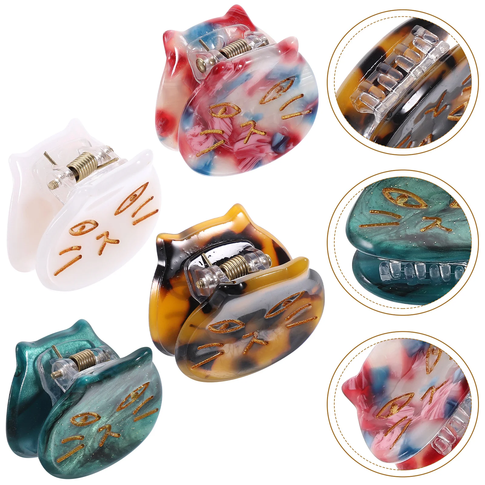 4 Pcs Small Hair Clips Hairpin Women Decorative Cute Accessories Elastic Cat for Girl Miss
4 Pcs Small Hair Clips Hairpin Women Decorative Cute Accessories Elastic Cat for Girl Miss