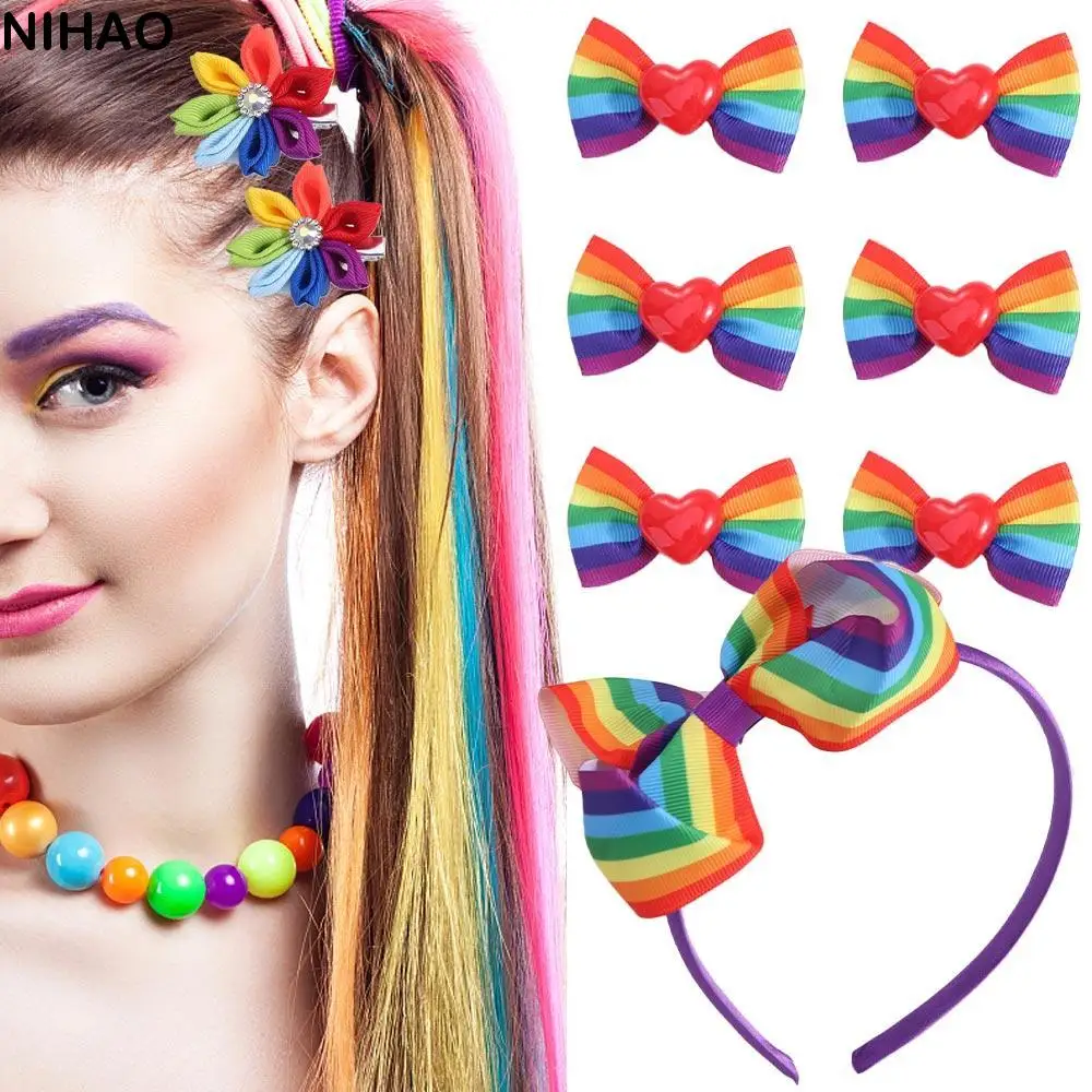 Hair Pins Elastic Rainbow Hair Clips Not Harm Unique Rainbow Hair Bow Ties Jumbo Large Pride Day Ribbon Hair Band Cheer Leading
Hair Pins Elastic Rainbow Hair Clips Not Harm Unique Rainbow Hair Bow Ties Jumbo Large Pride Day Ribbon Hair Band Cheer Leading