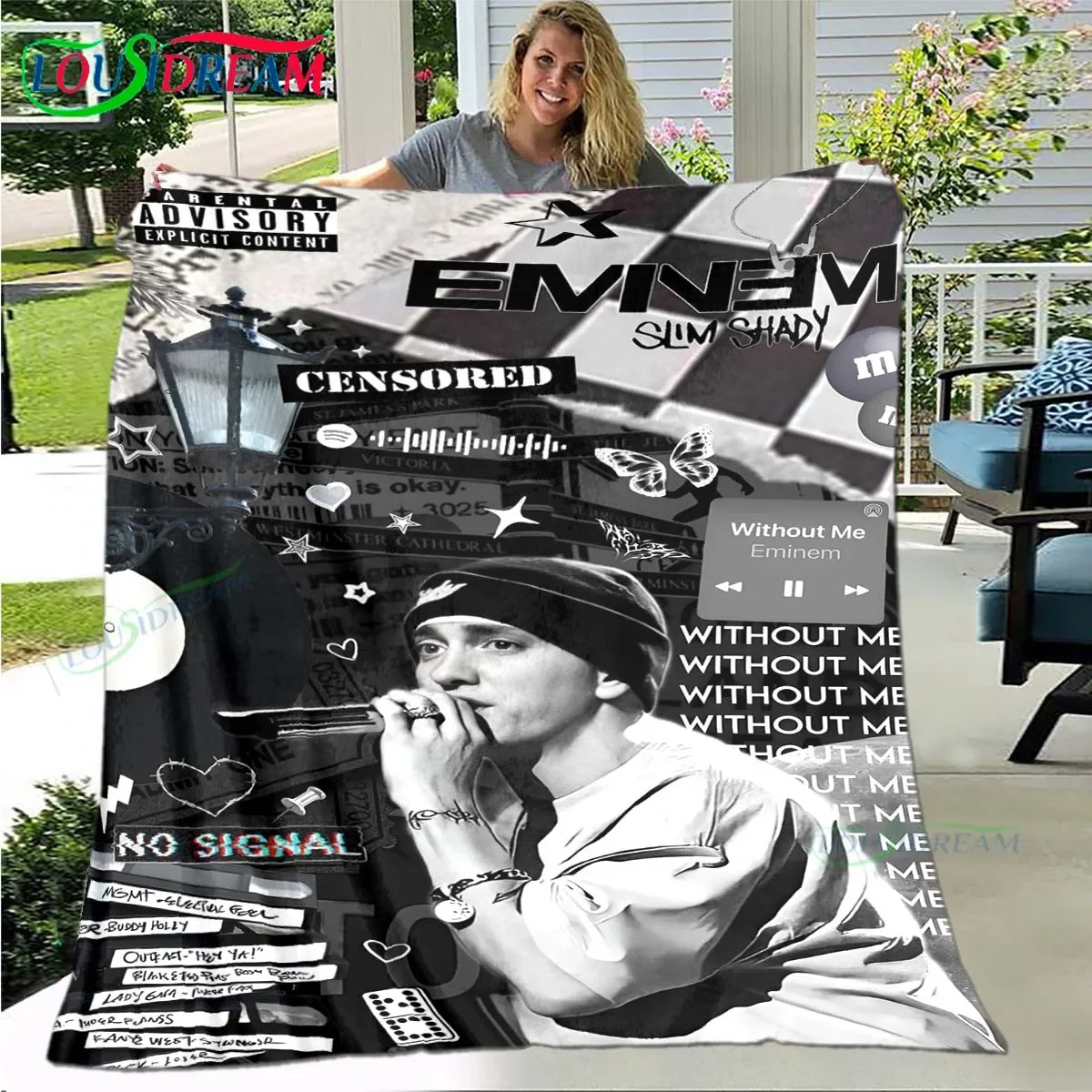 Pop Singer E-Eminem Blanket,Flannel Throw Blanket for Home Bedroom Bed Sofa Picnic Office Hiking Leisure Nap Birthday Gift
Pop Singer E-Eminem Blanket,Flannel Throw Blanket for Home Bedroom Bed Sofa Picnic Office Hiking Leisure Nap Birthday Gift