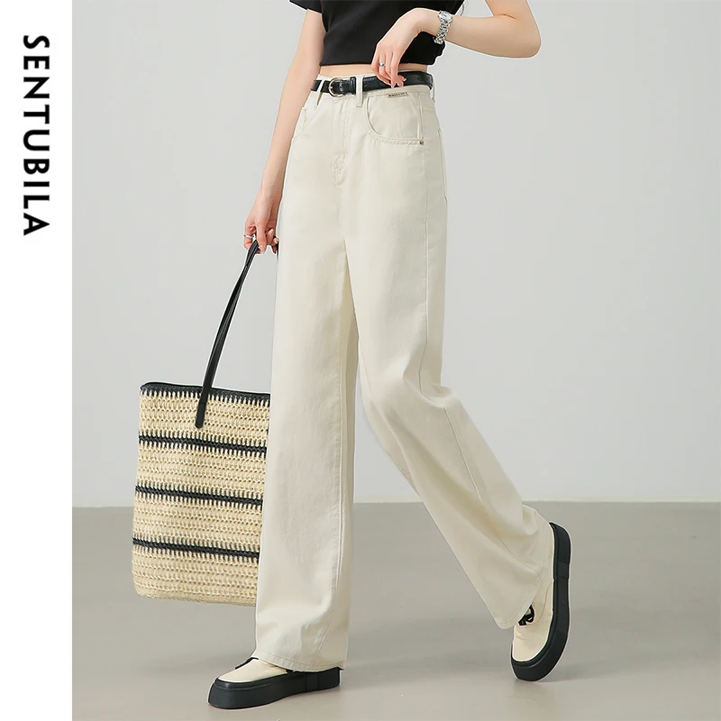 SENTUBILA 100% Cotton Jeans for Women 2024 Autumn Retro Straight Solid Simple Leather Label Full Length Pant Ladies W43N57613X
SENTUBILA 100% Cotton Jeans for Women 2024 Autumn Retro Straight Solid Simple Leather Label Full Length Pant Ladies W43N57613X
