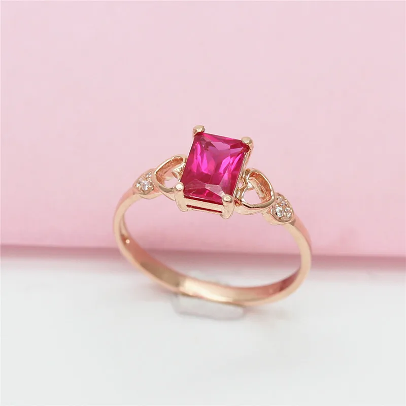 585 Purple Gold Fashion Inlaid Red Gemstone rings for women Plated 14K Rose Gold Suitable for Daily Wear Jewelry adjustable
585 Purple Gold Fashion Inlaid Red Gemstone rings for women Plated 14K Rose Gold Suitable for Daily Wear Jewelry adjustable