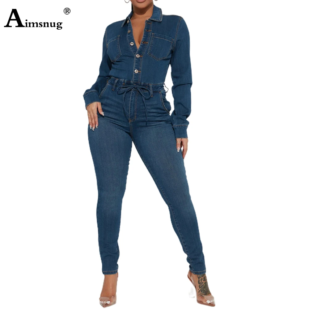 Long Sleeves Women Fashion Silm Jeans Demin Jumpsuit High Waist Pants Blue Stretch Denim Bodysuit 2024 Single-Breasted Overalls
Long Sleeves Women Fashion Silm Jeans Demin Jumpsuit High Waist Pants Blue Stretch Denim Bodysuit 2024 Single-Breasted Overalls