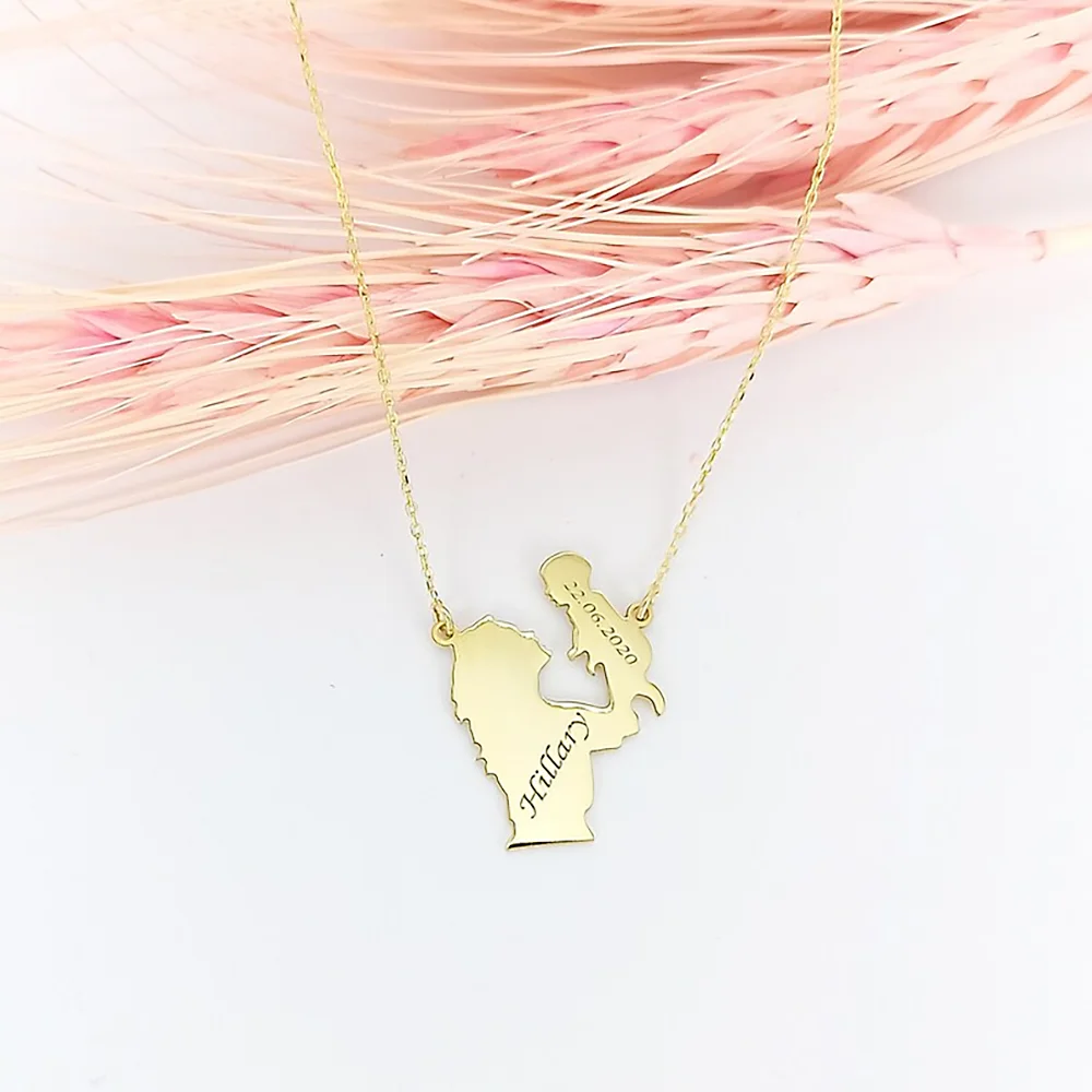 Customized Name Necklace for Women Child and Mother Shaped Metal Pendant Necklaces Stainless Steel Custom Jewelry Party Gifts
Customized Name Necklace for Women Child and Mother Shaped Metal Pendant Necklaces Stainless Steel Custom Jewelry Party Gifts